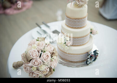 Herrliche Blumen für eine exquisite Hochzeit Stockfoto