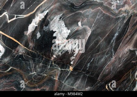 Aus dunklem Marmor Textur gemusterten Hintergrund. Stockfoto