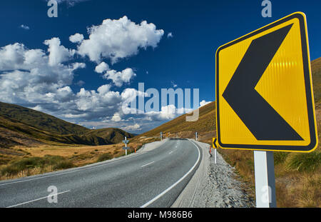 Neuseeland, Südinsel, Crown, Crown Range Road Stockfoto