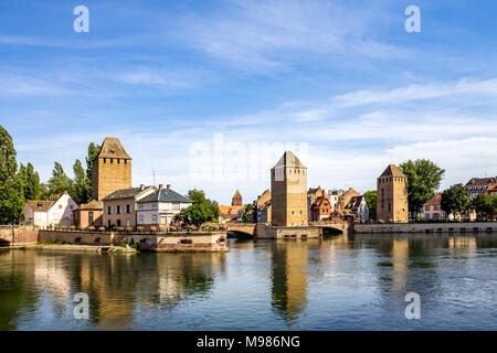 Frankreich, Elsass, Straßburg, Altstadt, Ponts Couverts Stockfoto