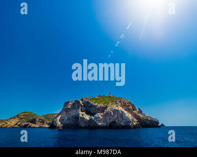 Spanien, Balearen, Mallorca, Colònia de Sant Jordi, Parque Nacional de Cabrera, Cabrera-Nationalpark, Cabrera-Archipel, Cala Galiota Stockfoto