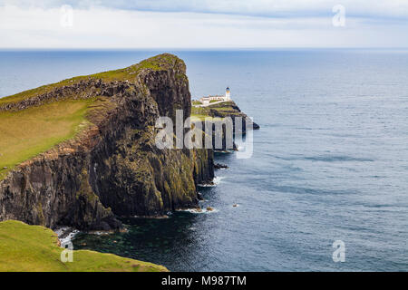 Schottland, Innere Hebriden, Skye, Insel, Insel Skye, Neist Point, Leuchtturm, Meer Stockfoto