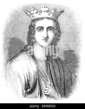 Königin Eleonore von Kastilien (1241-1290), die erste Frau von Edward I., den sie als Teil einer politischen Abkommen verheiratet englischen Herrschaft über die Gascogne zu bekräftigen. Sie war besser ausgebildet als die meisten mittelalterlichen Königinnen und einer starken kulturellen Einfluss über England ausgeübt. Sie war ein eifriger Förderer der Literatur, und ermutigt die Verwendung von Tapeten, Teppiche und Geschirr im spanischen Stil, sowie innovative Gartengestaltung. Sie im Dorf Harby, Nottinghamshire, in der Nähe von Lincoln starb nach Fromm die Kirche ist die letzte Ölung, starb dort am Abend des 28. November 1290, 49 Jahre alt und ein Stockfoto
