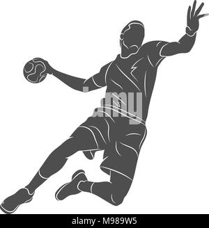 Handball Spieler Abstract Stock Vektor