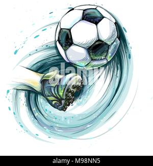 Lehnen Sie sich einen Fußball Stock Vektor