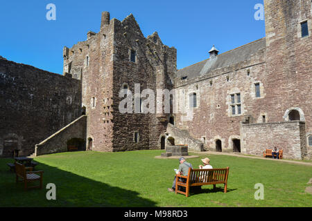 Doune Castle, Stirling, Schottland, UK Stockfoto