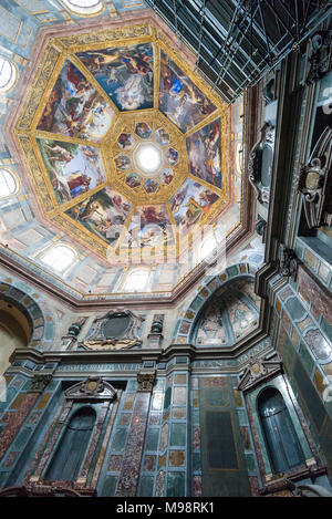 Florenz. Italien. Innenansicht der Cappella dei Principi, (Kapelle des Fürsten), (Cappelle Medicee). Kirche von San Lorenzo. Die Stockfoto