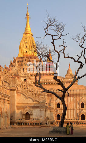 Myanmar, Birma, Bagan, Ananda Tempel, Stockfoto