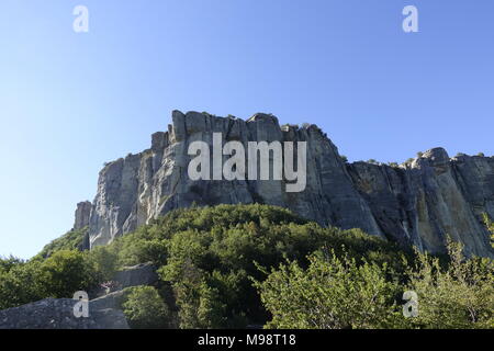 Luftaufnahme der Gipfel des Pietra Di Bismantova Stockfoto