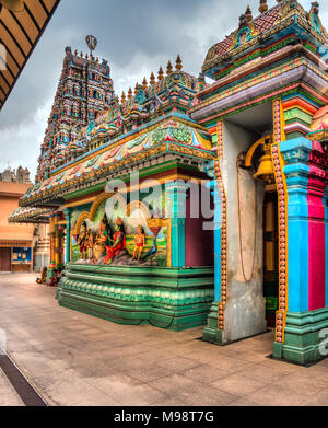 Sri Maha Mariamman Tempel Dhevasthanam, Hindu Tempel in Chinatown. Kuala Lumpur, Malaysia. Stockfoto