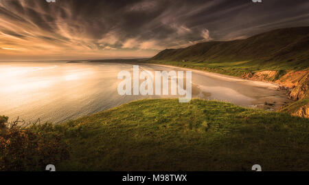 Rhossili Bucht Stockfoto