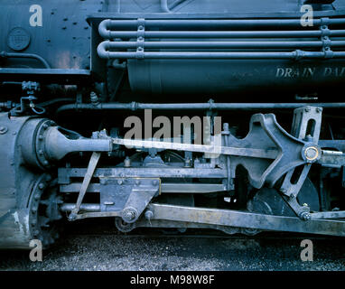 Lokomotive Detail, Cumbres & Toltec Narrow Guage Eisenbahn, Chama, New Mexico Stockfoto