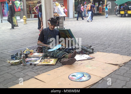 Street artist in Sabana Grande Boulevard in Caracas, Venezuela Stockfoto