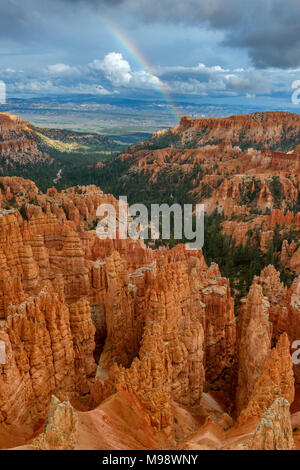 Rainbow, die Wall Street, Bryce Canyon National Park, Utah Stockfoto