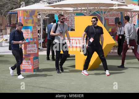 Dubai, VAE, 12. März 2018, Dubai Lynx, Internationales Festival der Kreativität, Dubai, Vereinigte Arabische Emirate, © ifnm Stockfoto