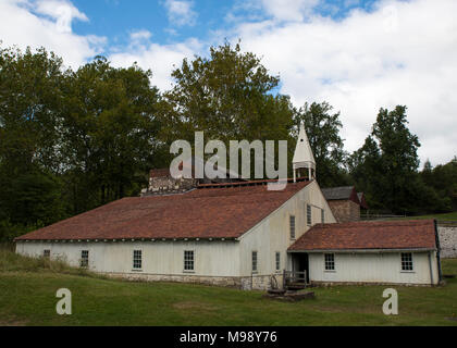 Cast House Hopewell Furnace National Historic Site in Pennsylvania Stockfoto