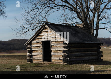 Blockhaus am Valley Forge National Historical Park in Pennsylvania Stockfoto