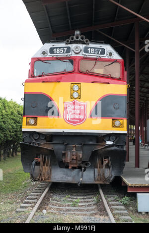 Panama City, Panama - März 2018: Die Lokomotive der Panama Canal Railroad Train, Anschluss von Panama City und Colon. Stockfoto