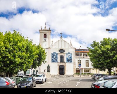 Aveiro, Portugal - Juli 9, 2017: Blick auf die Vera Cruz Kirche in Aveiro Stadt Stockfoto