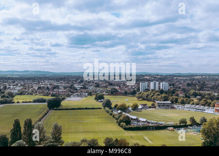 Worcester, Großbritannien. Über neue Straße Cricket Ground in St Johns. Stockfoto