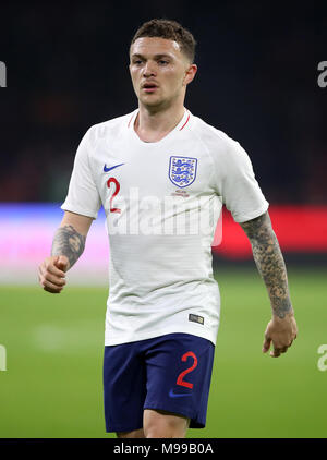 England's Kieran Trippier in Aktion während der internationalen Freundschaftsspiel in der Amsterdam ArenA Stockfoto