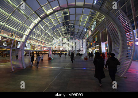 Die haide Fußgängerzone in Nanshan District in Shenzhen. Stockfoto