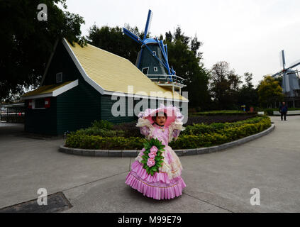 Fenster des World Theme Park in Shenzhen, China. Stockfoto