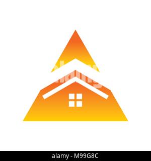 Immobilien Haus Dreieck Vektor Symbol Grafik Logo Design Stock Vektor