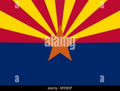Flagge des US-Bundesstaates Arizona Stock Vektor