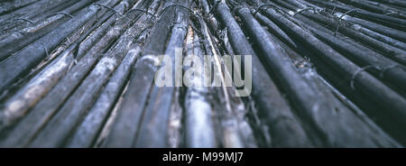 Baum Textur. Stroh Regenschirm Textur. Führende Linien von Stroh Regenschirm Stockfoto