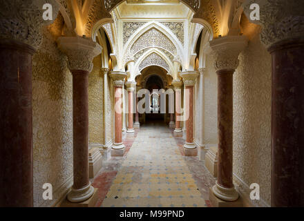 Sintra. Portugal - 26. Juni 2016: Palácio de Monserrate Innenraum Stockfoto