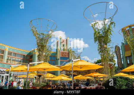 Los Angeles, FEB 18: schöne Läden in Downtown Disney District am 18.Februar, 2018 in Los Angeles Stockfoto