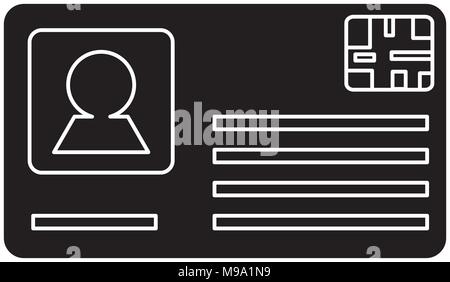 Id-Symbol auf weißem Hintergrund, Vector Illustration Stock Vektor