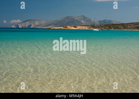 Das kristallklare Wasser von Pori Strand Stockfoto