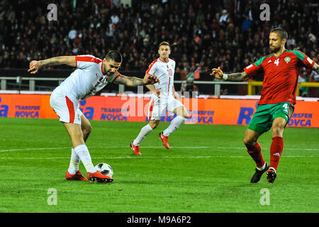 Turin, Italien. 23. März 2018. Während des Fußballspiels amichevole zwischen Marokko und Serbien im Stadion Olimpico Grande Torino am 23. Mars, in Turin, Italien 2018. Quelle: FABIO UDINE/Alamy leben Nachrichten Stockfoto