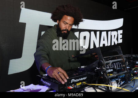 Miami Beach, FL, USA. 23 Mär, 2018. Jillionaire führt während Miami Music Weekend Hits 97,3 Hotel Clevelander Hotel am 23. März in Miami Beach, Florida, 2018. Quelle: MPI04/Medien Punch/Alamy leben Nachrichten Stockfoto