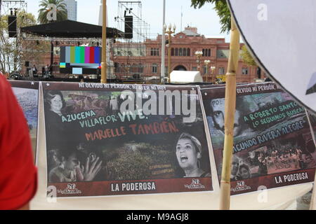 Buenos Aires, Argentinien. 24 Mär, 2018. Militärputsch ereignete sich auf dieses Datum von 1976. Credit: Flavio Sucesso/FotoArena/Alamy leben Nachrichten Stockfoto