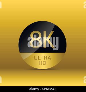 8K Ultra HD-Symbol Stock Vektor