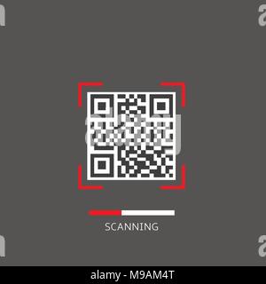 QR-Code Scannen Stock Vektor