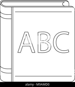 Line Art schwarzes und weißes Symbol poster Buch Cover. Stock Vektor