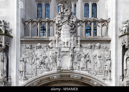 LONDON/GROSSBRITANNIEN - 21. März: Fassade des Obersten Gerichts der Vereinigten Königreich in London am 21. März 2018 Stockfoto