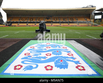 Eine allgemeine Ansicht innen Molineux vor der U21-internationalen Freundschaftsspiel an Molineux, Wolverhampton. Stockfoto