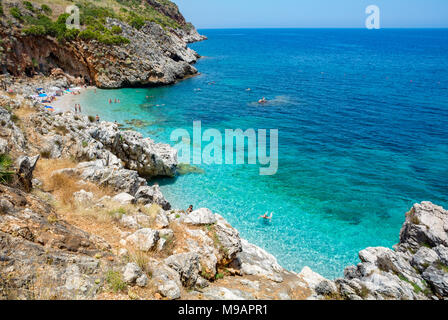 Naturschutzgebiet Riserva dello Zingaro, Riserva dello Zingaro, Sizilien, Italien Stockfoto