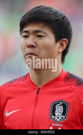 Südkoreas Chang-Hoon Kwon während der internationalen Freundschaftsspiel im Windsor Park, Belfast. PRESS ASSOCIATION Foto. Bild Datum: Samstag, März 24, 2018. Siehe PA-Geschichte FUSSBALL N Irland. Photo Credit: Brian Gesetzlosen/PA-Kabel. Beschränkungen: Nur die redaktionelle Nutzung, keine kommerzielle Nutzung ohne vorherige Zustimmung. Stockfoto