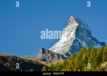 Schönen sonnigen Tag über das Matterhorn in der Schweiz Stockfoto