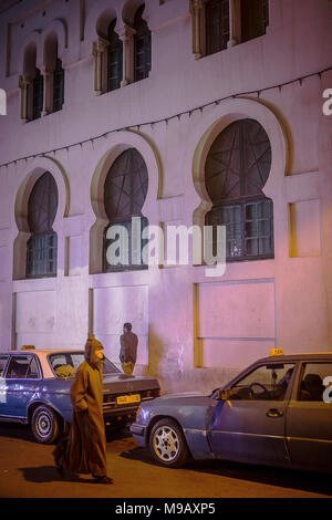 Spanische Kolonialarchitektur (El Ensanche), Maarakat Anoual Avenue, Tetouan. Marokko Stockfoto