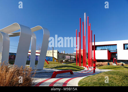 ARTivity auf dem Grün, Kunst Park in der Innenstadt von Winston - Salem, North Carolina Stockfoto