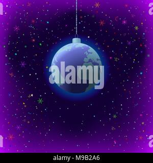 Weihnachten Hintergrund, im Weltraum Stock Vektor