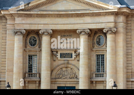 Paris Universität - Fakultät für Rechtswissenschaften in der Nähe des Pantheon. Paris. Frankreich Stockfoto