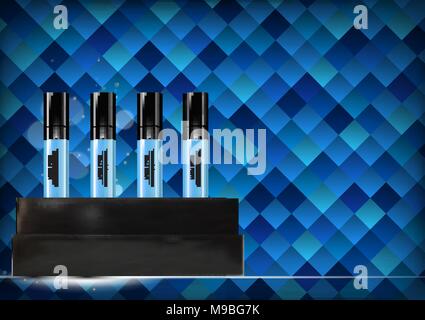 Revitalisierendes Serum Flasche Vorlage für Inserate oder Zeitschrift Hintergrund. Realistische 3D-Vektor Iillustration Stock Vektor